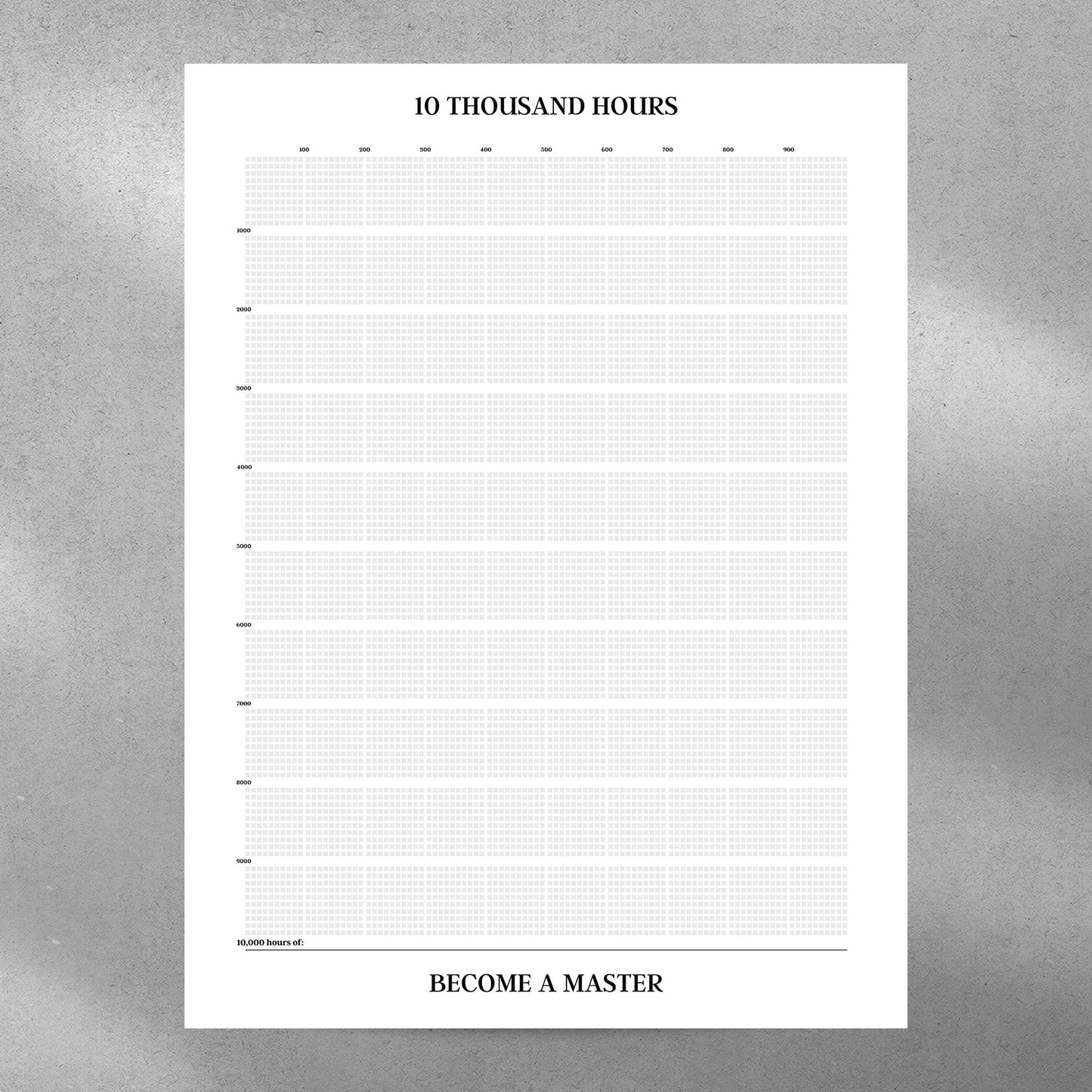 10 Thousand Hours Poster