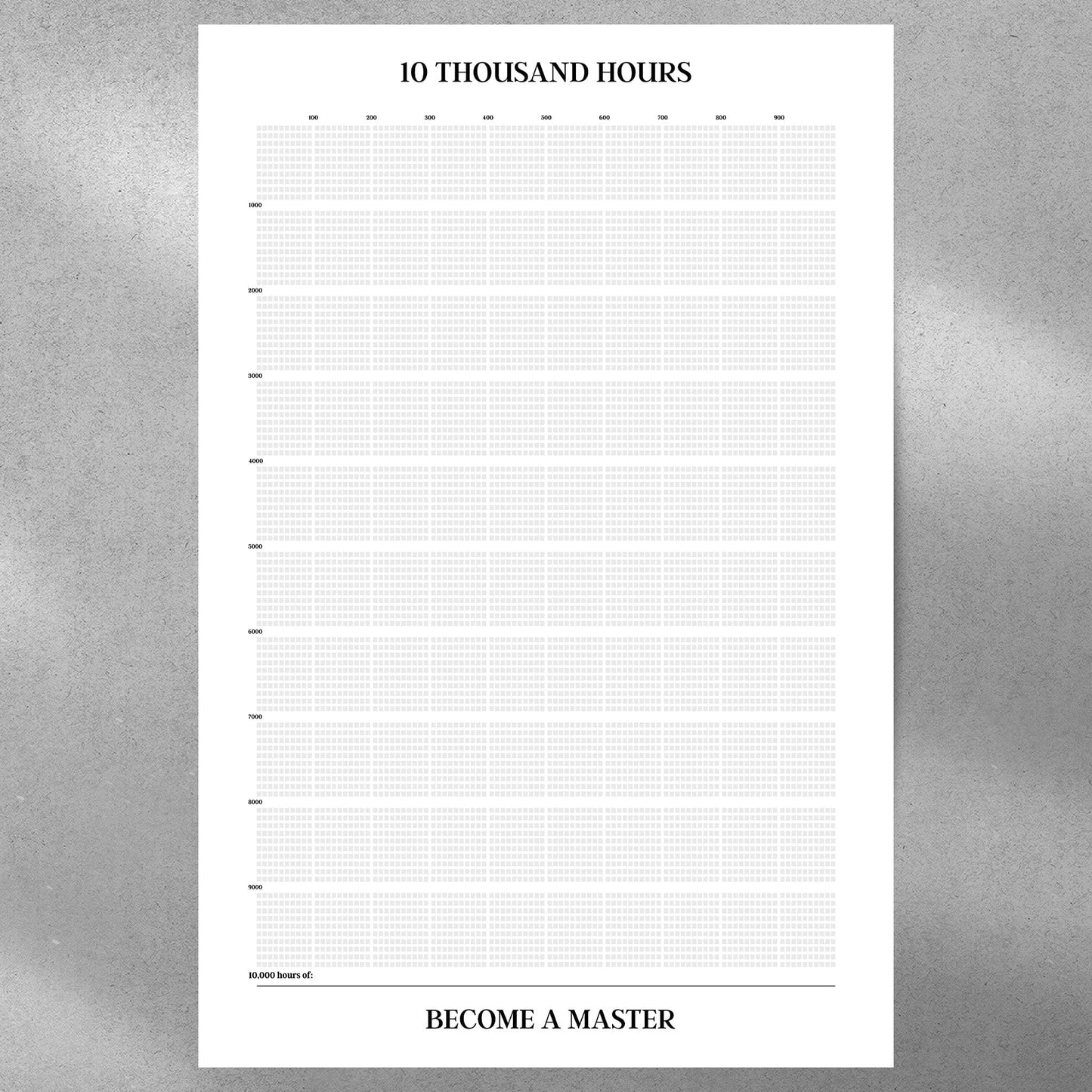 10 Thousand Hours Poster